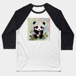 Cute Baby Panda Art 2 Baseball T-Shirt